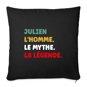 julien - Housse de coussin décorative 45 x 45 cm - noir - Devant