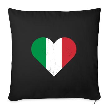 Italie - Housse de coussin décorative 45 x 45 cm - noir - Devant