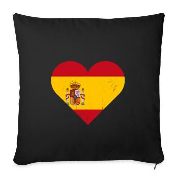 Spain - Sofa pillowcase 17,3'' x 17,3'' (45 x 45 cm) - black - Front
