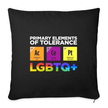 Primary Elements Of Tolerance Lgbtq Bisexual Lesbi - Sofakissenbezug 45 x 45 cm - Schwarz - Vorne