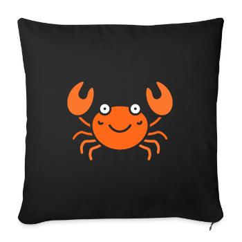 Crab - Sofa pillowcase 17,3'' x 17,3'' (45 x 45 cm) - black - Front