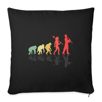 Oboe Player Oboe Evolution Marching Band Instrumen - Sofa pillowcase 17,3'' x 17,3'' (45 x 45 cm) - black - Front