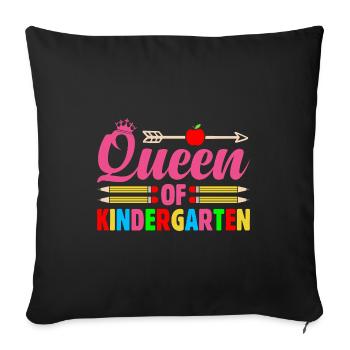 Queen Of Kindergarten School Teacher Students - Sofa pillowcase 17,3'' x 17,3'' (45 x 45 cm) - black - Front