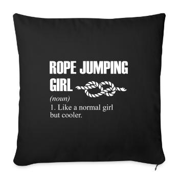 Rope Jumping Girl Definition Rope Jumping Rope Ski - Sofakissenbezug 45 x 45 cm - Schwarz - Vorne