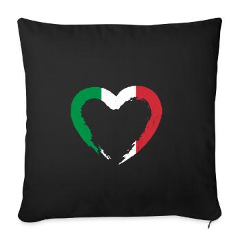 Italy - Sofa pillowcase 17,3'' x 17,3'' (45 x 45 cm) - black - Front