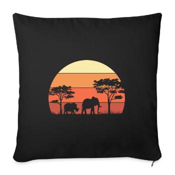 Retro Graphic Animal Keeper Zoo Keeper Animal Love - Sofakissenbezug 45 x 45 cm - Schwarz - Vorne