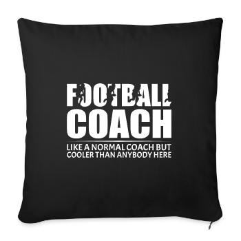 American Football Coach Sport Saying Coach - Sofa pillowcase 17,3'' x 17,3'' (45 x 45 cm) - black - Front
