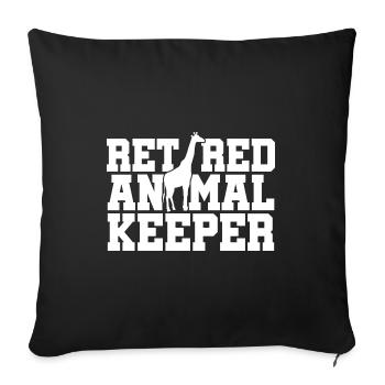 Retired Animal Keeper Animal Lover Zoologist Zoo K - Sofakissenbezug 45 x 45 cm - Schwarz - Vorne