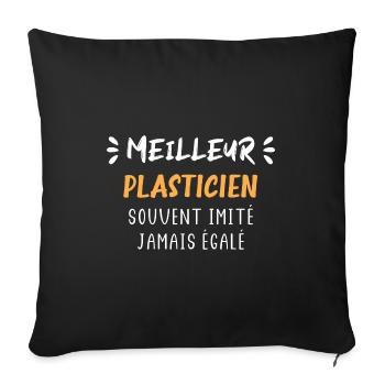 Souvent imité jamais égalé meilleur Plasticien - Housse de coussin décorative 45 x 45 cm - noir - Devant