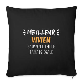 Souvent imité meilleur VIVIEN - Housse de coussin décorative 45 x 45 cm - noir - Devant