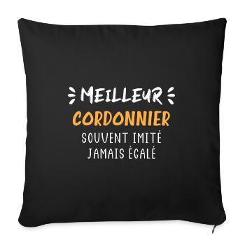 Souvent imité jamais égalé meilleur cordonnier - Housse de coussin décorative 45 x 45 cm - noir - Devant