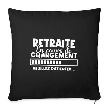 Retraite en cours de chargement - Housse de coussin décorative 45 x 45 cm - noir - Devant