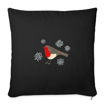 Robin - Sofa pillowcase 17,3'' x 17,3'' (45 x 45 cm) - black - Front