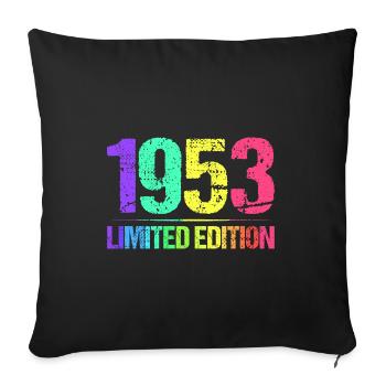 1953 Limited Edition Jahrgang 53er Retro Jahrgang - Sofakissenbezug 45 x 45 cm - Schwarz - Vorne