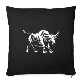 Bull - Sofa pillowcase 17,3'' x 17,3'' (45 x 45 cm) - black - Front