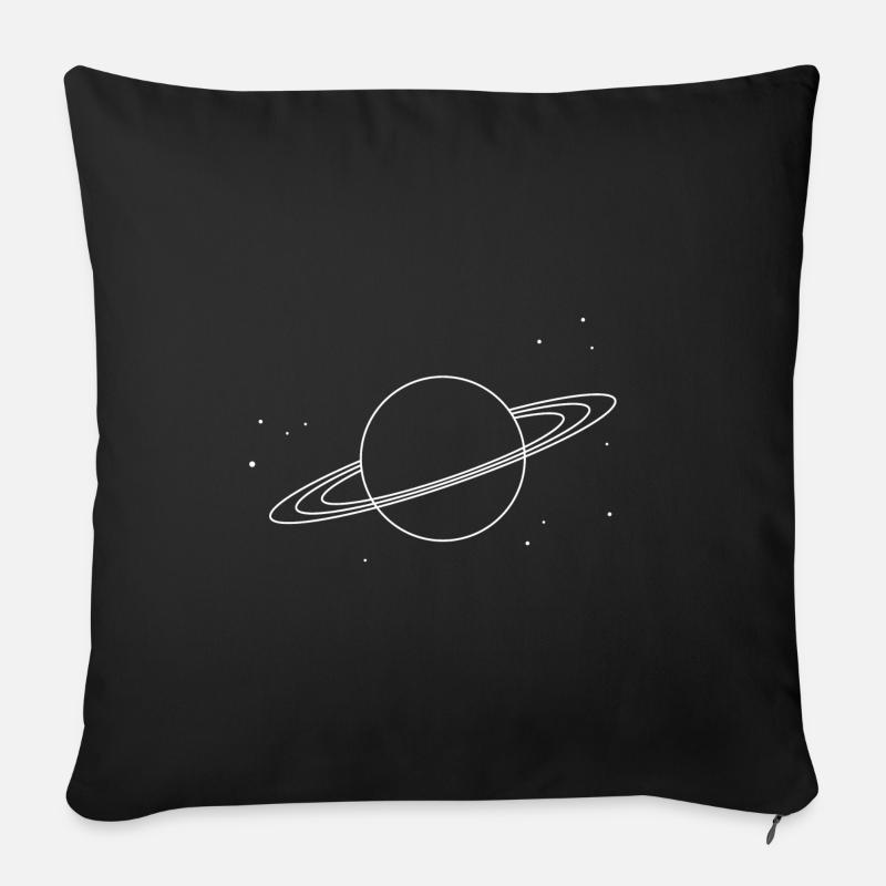 Saturn - Sofa pillowcase 17,3'' x 17,3'' (45 x 45 cm) - black