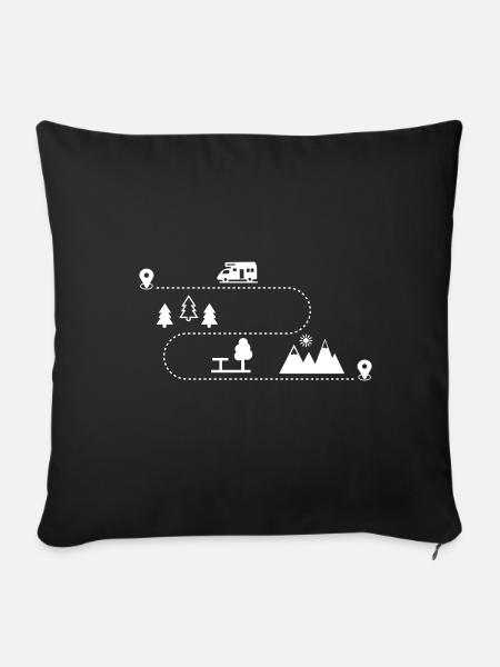 Wohnmobil - Sofakissenbezug 45 x 45 cm - Schwarz