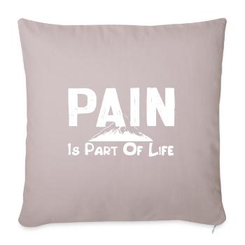 La douleur fait partie de la vie d’alpiniste - Housse de coussin décorative 45 x 45 cm - taupe clair - Devant