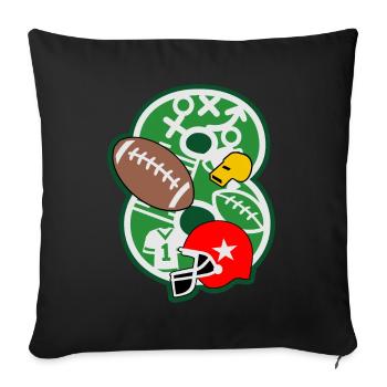 Fußball 8. Geburtstagsparty Nummer 8 - 8 Jahre - Sofakissenbezug 45 x 45 cm - Schwarz - Vorne