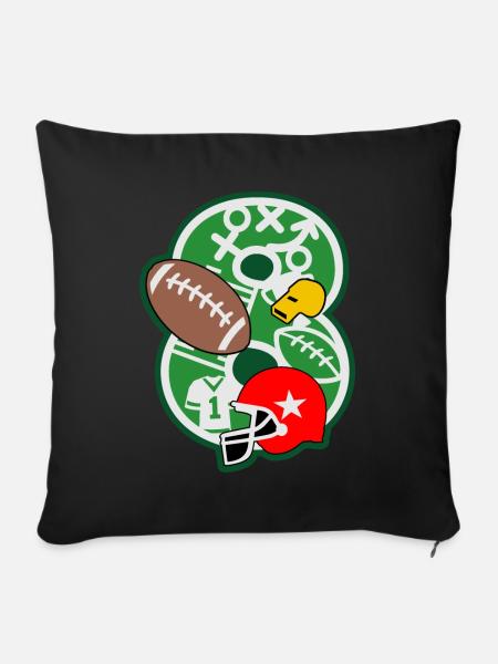Fußball 8. Geburtstagsparty Nummer 8 - 8 Jahre - Sofakissenbezug 45 x 45 cm - Schwarz