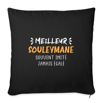Souvent imité meilleur SOULEYMANE - Housse de coussin décorative 45 x 45 cm - noir - Devant