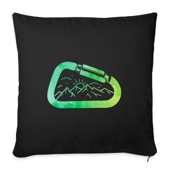 Retro Graphic Climbing Bouldering Rock Climber Mou - Sofakissenbezug 45 x 45 cm - Schwarz - Vorne
