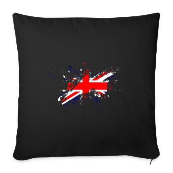 Tache de couleur de drapeau de l'Angleterre - Housse de coussin décorative 45 x 45 cm - noir - Devant