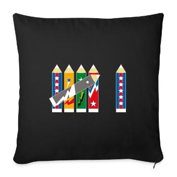 6 Birthday Tally 6 Years Old - Sofa pillowcase 17,3'' x 17,3'' (45 x 45 cm) - black - Front
