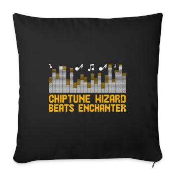 Chiptune Music Lover Groove to the Bleeps and Bloo - Sofa pillowcase 17,3'' x 17,3'' (45 x 45 cm) - black - Front