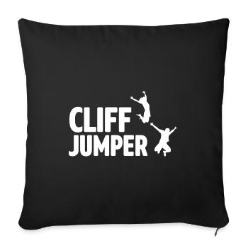 Retro Graphic Cliff Diver Cliff Diving Tombstoning - Sofa pillowcase 17,3'' x 17,3'' (45 x 45 cm) - black - Front