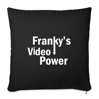 Franky's Video Power - Sofa pillowcase 17,3'' x 17,3'' (45 x 45 cm) - black - Front
