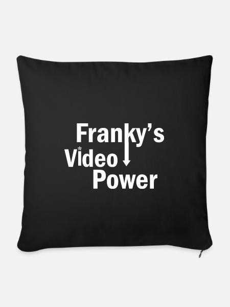 Franky´s Video Power - Sofakissenbezug 45 x 45 cm - Schwarz