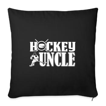 Hockey Uncle Niece Nephew Godfather Family Ice Hockey - Sofa pillowcase 17,3'' x 17,3'' (45 x 45 cm) - black - Front