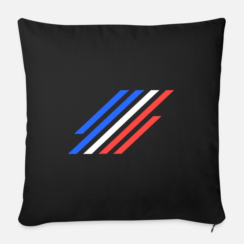 Frankreich - Sofakissenbezug 45 x 45 cm - Schwarz