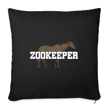 Retro Graphic Animal Keeper Zoo Keeper Animal Love - Sofakissenbezug 45 x 45 cm - Schwarz - Vorne