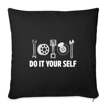 Do It Yourself Car lover Mechanic Vehicle Technici - Sofa pillowcase 17,3'' x 17,3'' (45 x 45 cm) - black - Front