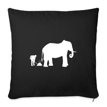 Retro Graphic Animal Keeper Zoo Keeper Animal Love - Sofakissenbezug 45 x 45 cm - Schwarz - Vorne