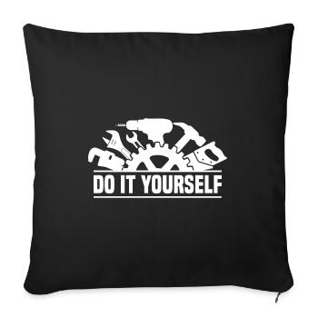 Do It Yourself Car lover Mechanic Vehicle Technici - Sofa pillowcase 17,3'' x 17,3'' (45 x 45 cm) - black - Front