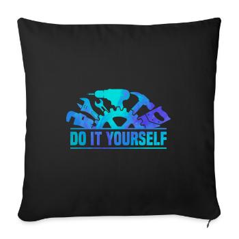 Do It Yourself Car lover Mechanic Vehicle Technici - Sofa pillowcase 17,3'' x 17,3'' (45 x 45 cm) - black - Front
