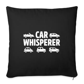 Car Whisperer Car Lover Car Mechanic Vehicle Techn - Sofa pillowcase 17,3'' x 17,3'' (45 x 45 cm) - black - Front