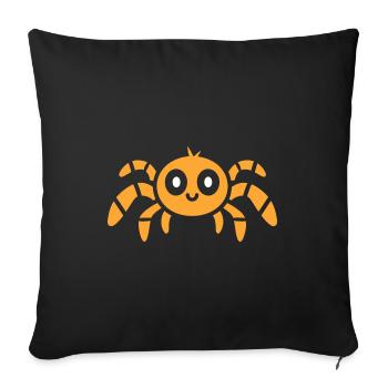 araignée - Housse de coussin décorative 45 x 45 cm - noir - Devant