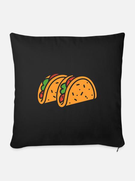Tacos - Sofakissenbezug 45 x 45 cm - Schwarz