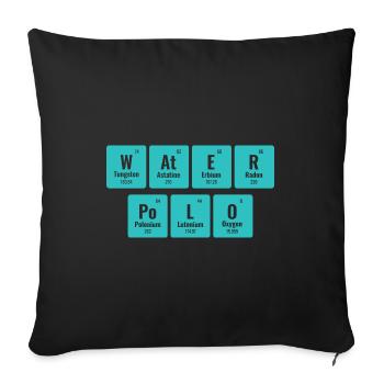 Wasserball Periodensystem der Elemente Aquatic Polo - Sofakissenbezug 45 x 45 cm - Schwarz - Vorne