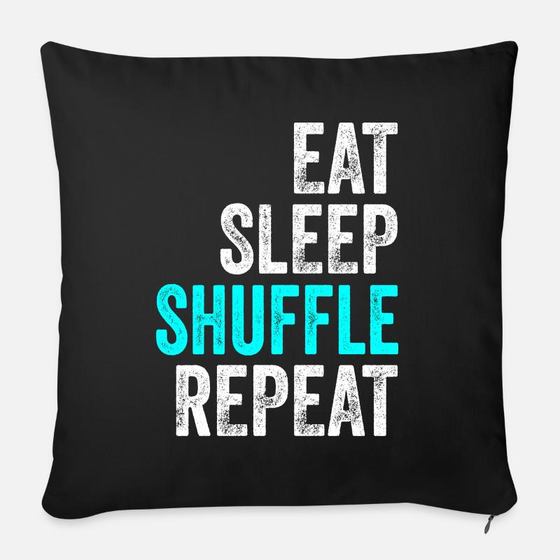 SHUFFLE Techno Electronic Dance House Tanz EDM - Sofakissenbezug 45 x 45 cm - Schwarz