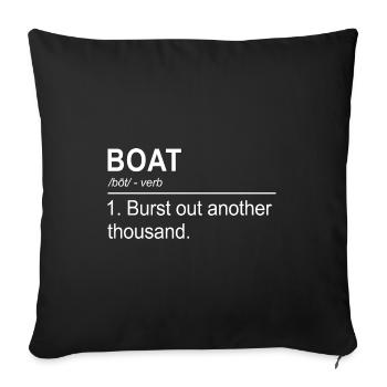 Boat Noun Definition Captain Skipper Sailing Ship - Sofakissenbezug 45 x 45 cm - Schwarz - Vorne