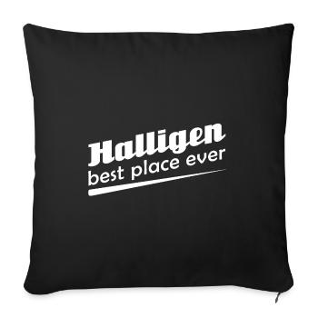 Halligen - Stadt best place ever - Sofakissenbezug 45 x 45 cm - Schwarz - Vorne