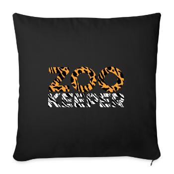 Retro Graphic Animal Keeper Zoo Keeper Animal Love - Sofakissenbezug 45 x 45 cm - Schwarz - Vorne