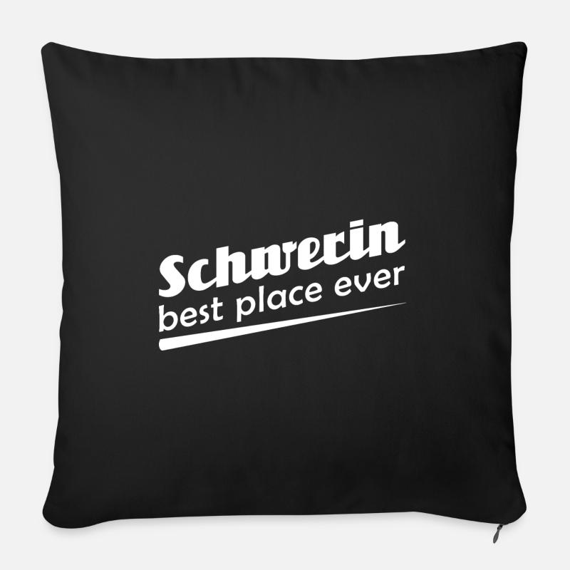 Schwerin - Stadt best place ever - Sofakissenbezug 45 x 45 cm - Schwarz
