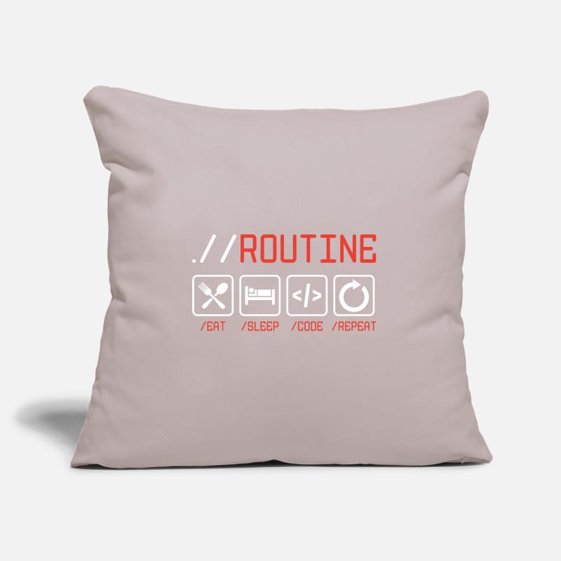 Routine Eat Sleep Code Repeat Software Developer C Sofakissenbezug 45 x 45 cm
