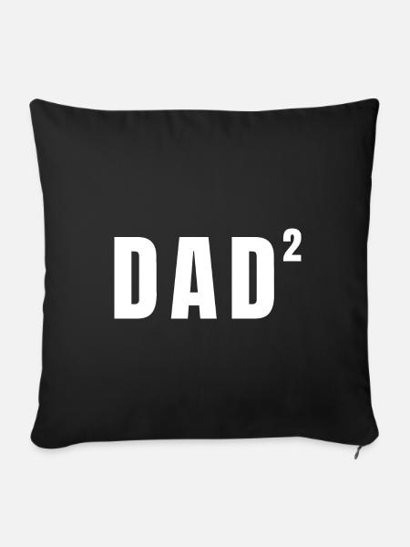 Papa papa - Sofakissenbezug 45 x 45 cm - Schwarz